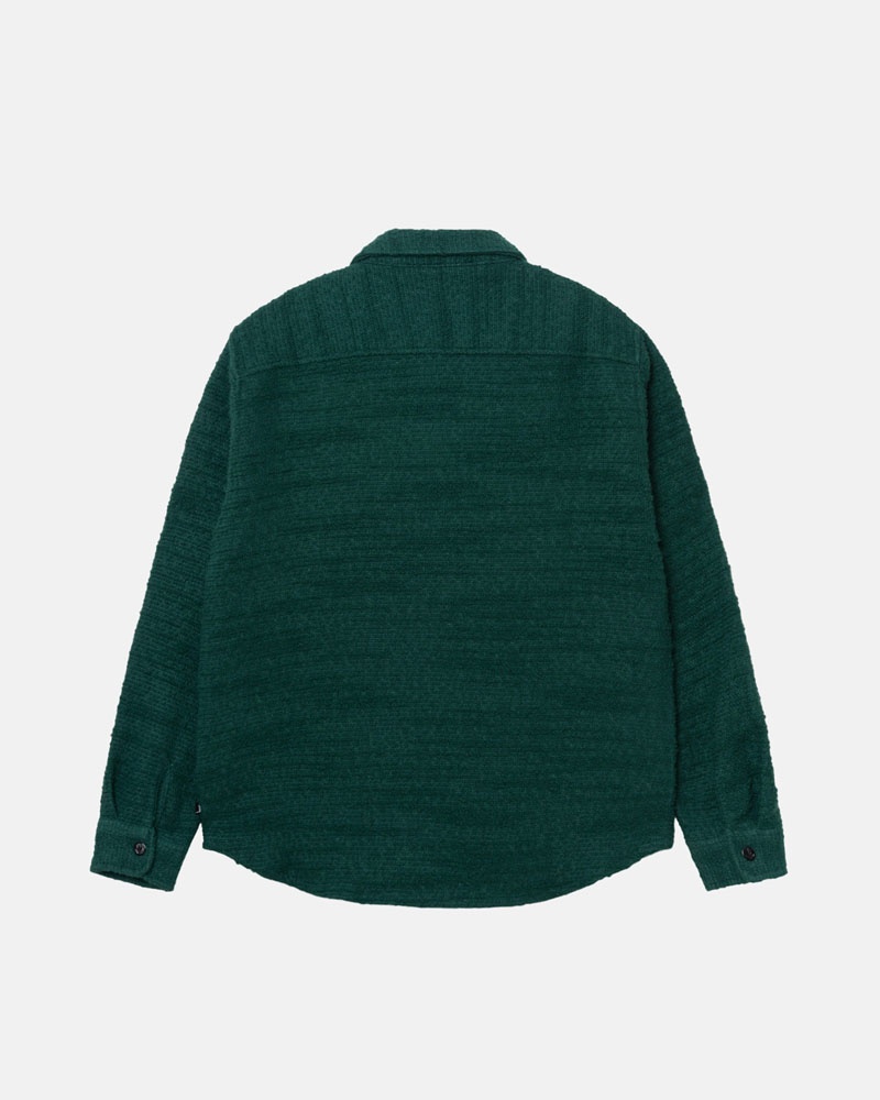 Chemises Stussy Boucle Laine Cpo Vert | VFQ-22825206