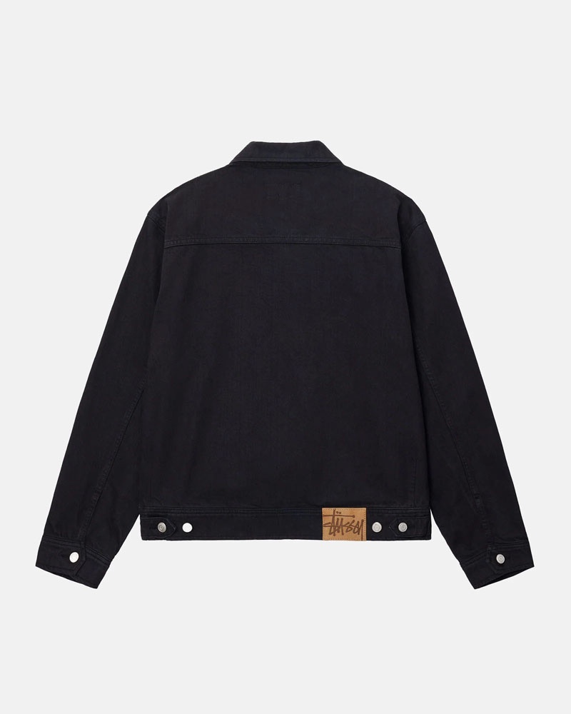 Veste Stussy Zip Travail Overdyed Noir | FIX-34721850