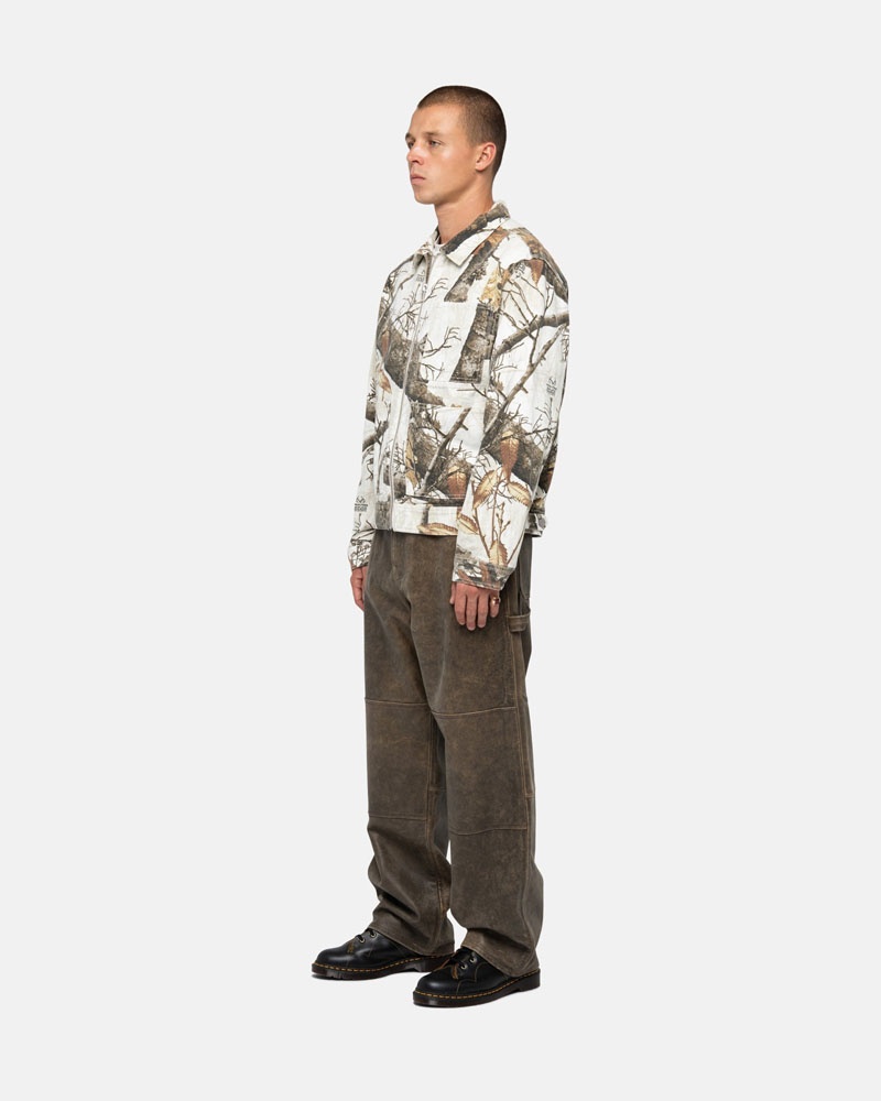 Veste Stussy Zip Travail Realtree Edge Blanche | LNZ-17650486