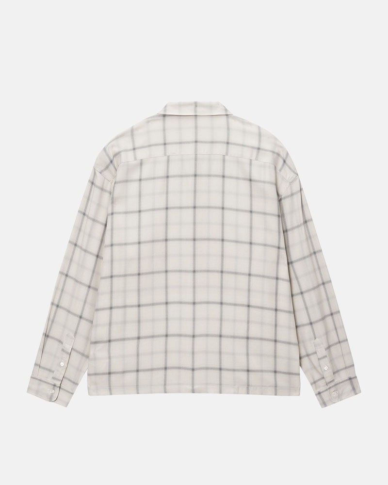 Chemises Stussy Shadow Plaid Rayon Beige | EAV-15386786