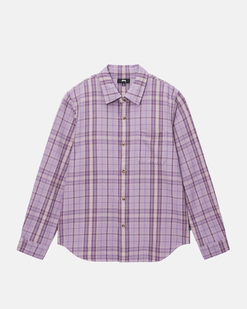 Chemises Stussy Stones Plaid Lavande | INZ-99221089