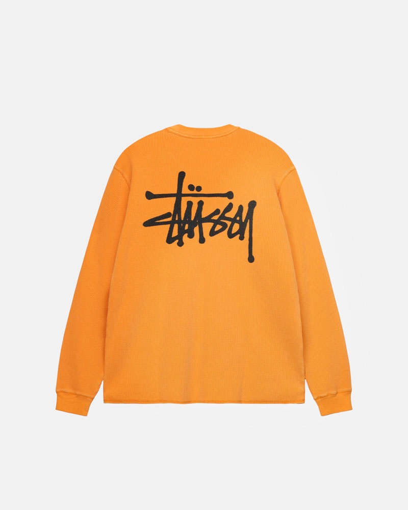 Chandail Stussy Basic Stock LS Thermal Abricot | IAB-19640500