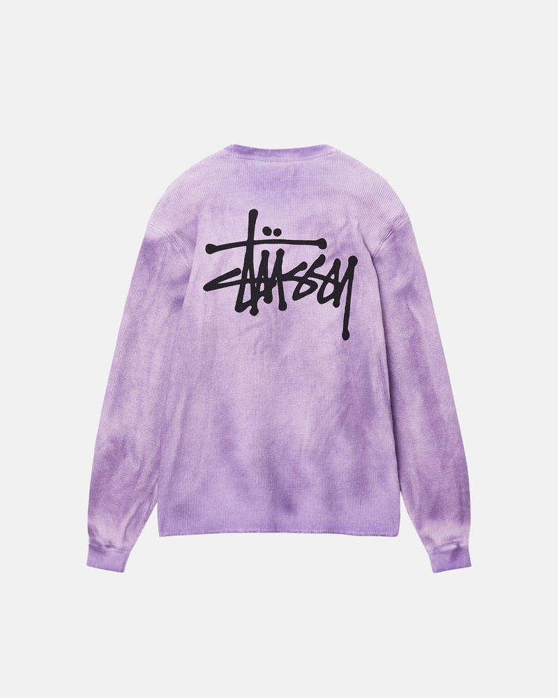 Chandail Stussy Basic Stock LS Thermal Lavande | EAX-60232634