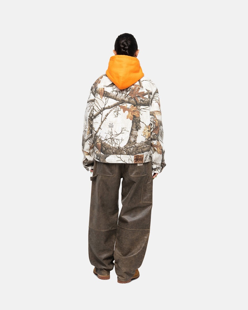 Veste Stussy Zip Travail Realtree Edge Blanche | LNZ-17650486