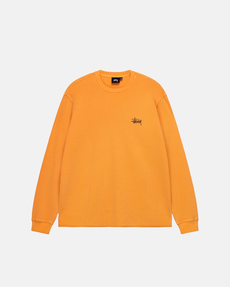 Chandail Stussy Basic Stock LS Thermal Abricot | IAB-19640500