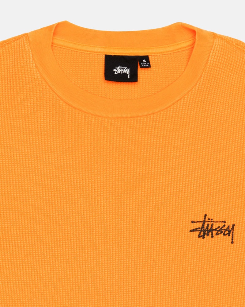 Chandail Stussy Basic Stock LS Thermal Abricot | IAB-19640500