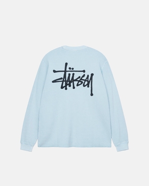 Chandail Stussy Basic Stock LS Thermal Bleu Clair | FKV-10475397