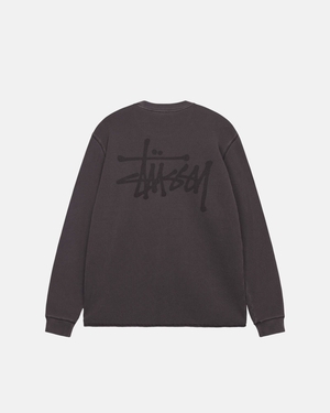 Chandail Stussy Basic Stock LS Thermal Noir | XVW-47737455