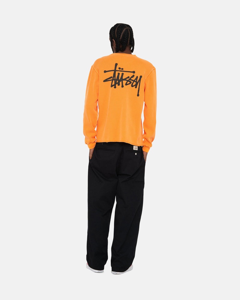 Chandail Stussy Basic Stock LS Thermal Abricot | IAB-19640500