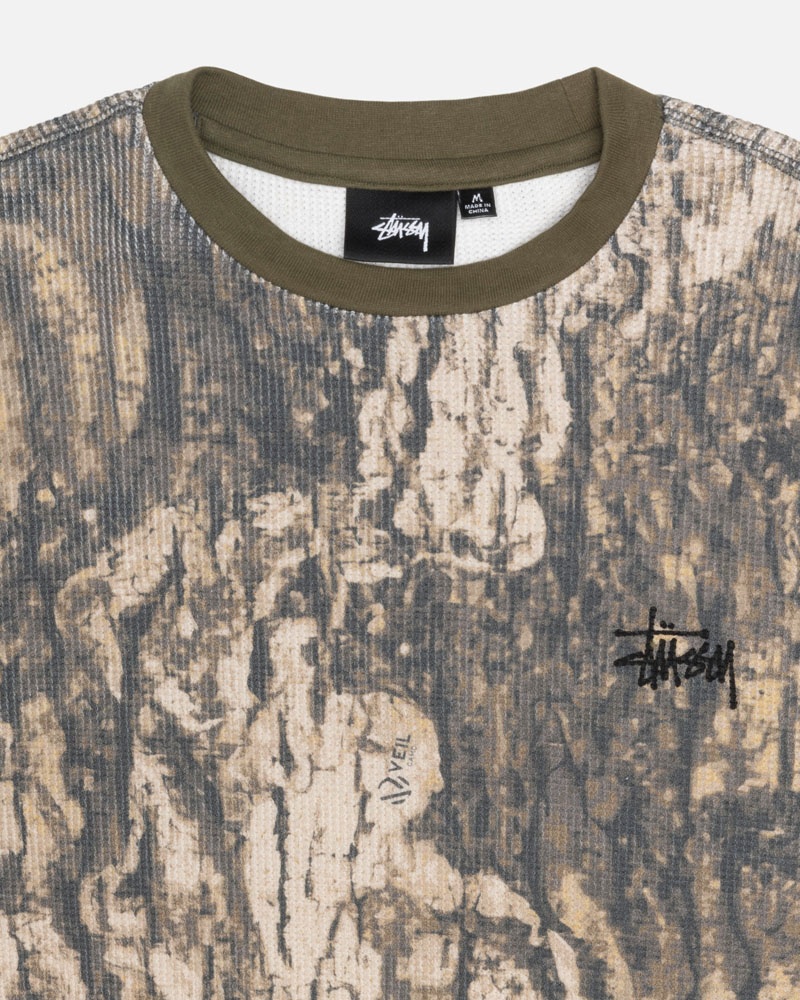 Chandail Stussy Basic Stock LS Thermal Camouflage | HER-69307921