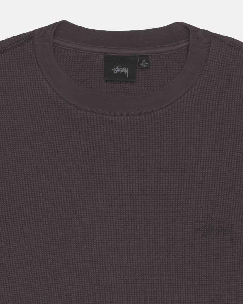 Chandail Stussy Basic Stock LS Thermal Noir | XVW-47737455