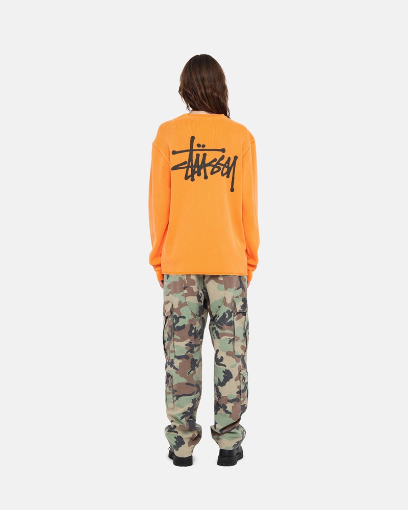 Chandail Stussy Basic Stock LS Thermal Abricot | IAB-19640500