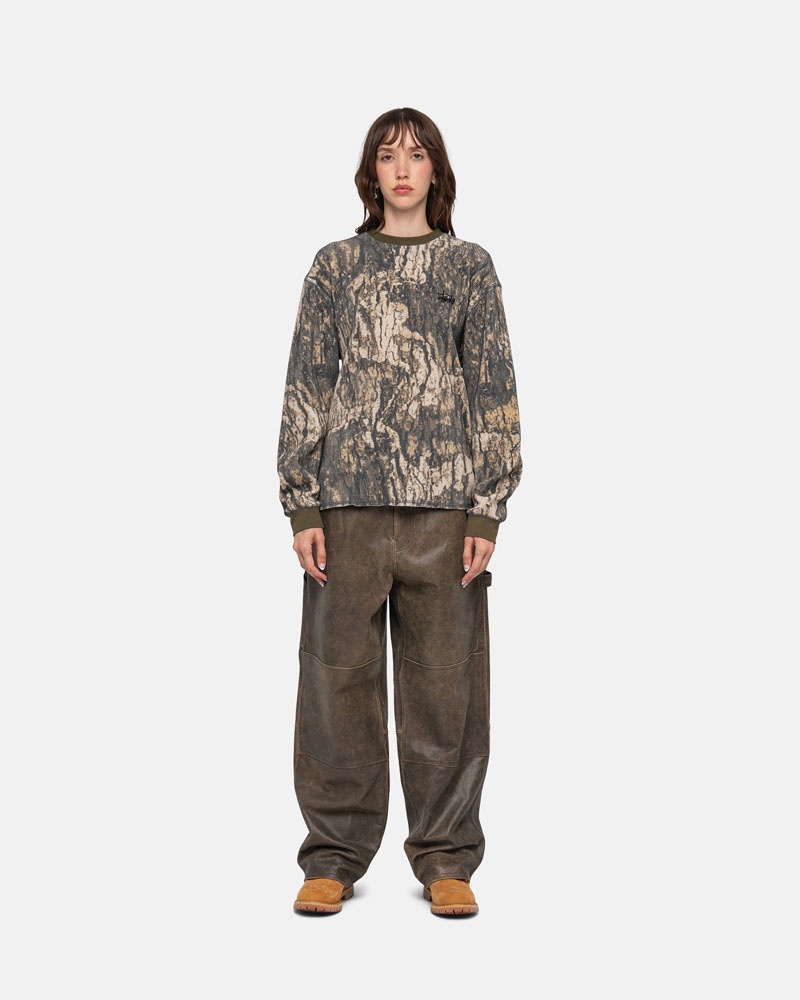 Chandail Stussy Basic Stock LS Thermal Camouflage | HER-69307921