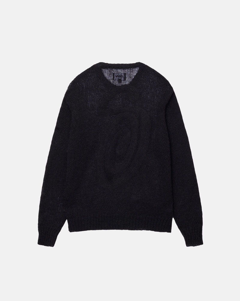 Chandail Stussy S Loose Knit Noir | NKY-20594300