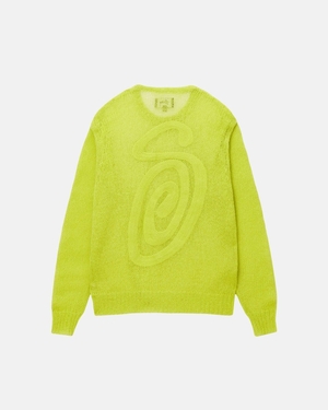 Chandail Stussy S Loose Knit Vert Clair | LCU-00246635