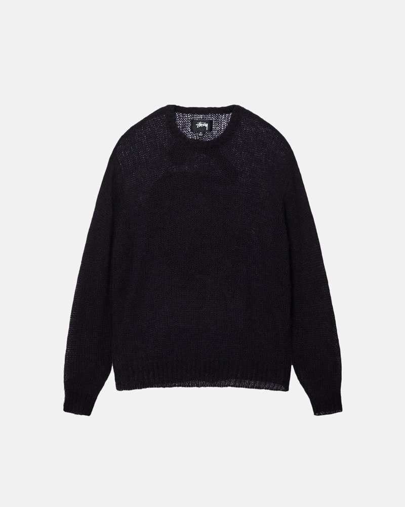 Chandail Stussy S Loose Knit Noir | NKY-20594300