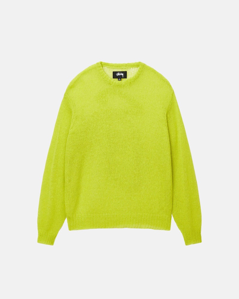 Chandail Stussy S Loose Knit Vert Clair | LCU-00246635