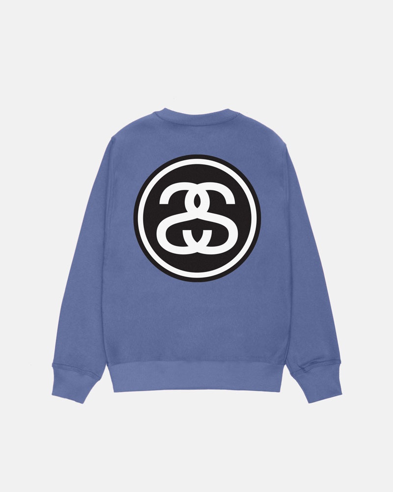 Sweatshirt Stussy SS-Link Crew Bleu | BUB-99086195