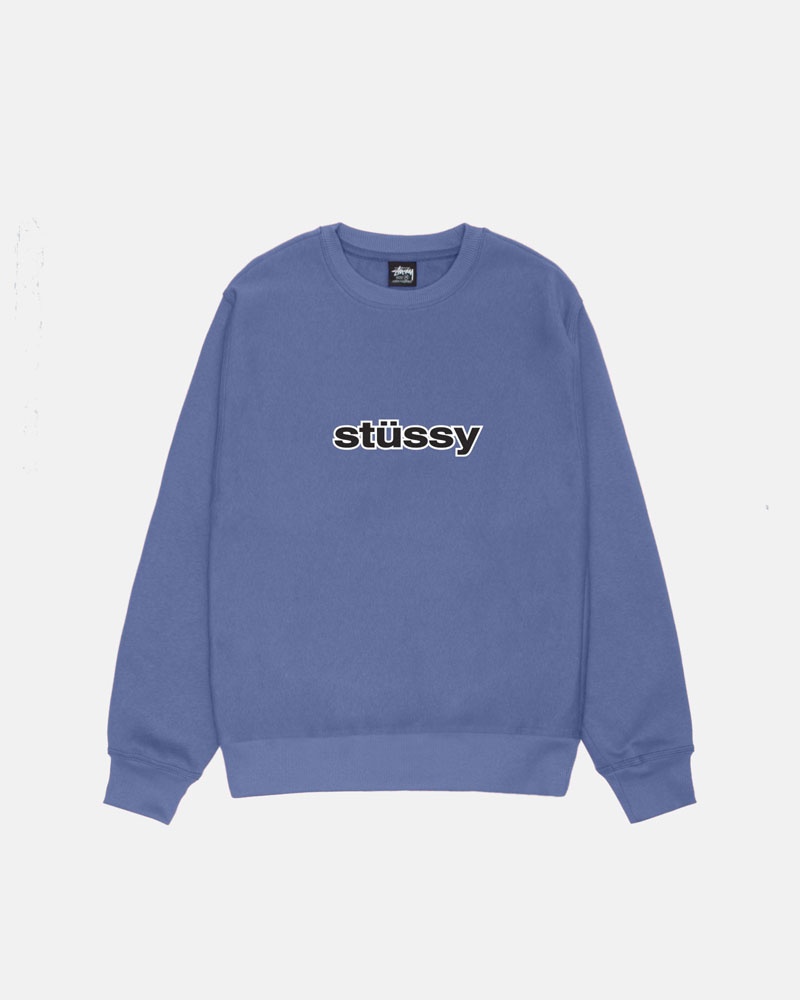 Sweatshirt Stussy SS-Link Crew Bleu | BUB-99086195