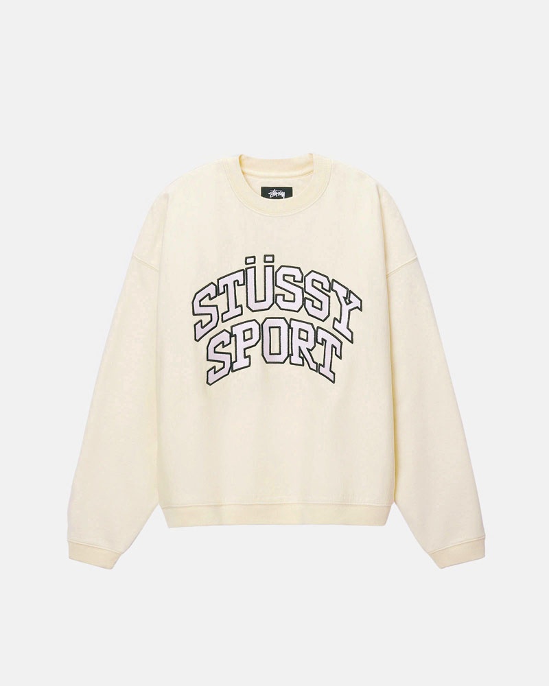 Sweatshirt Stussy Stüssy Sport Relaxed Oversized Crew Blanche | JPC-21167009