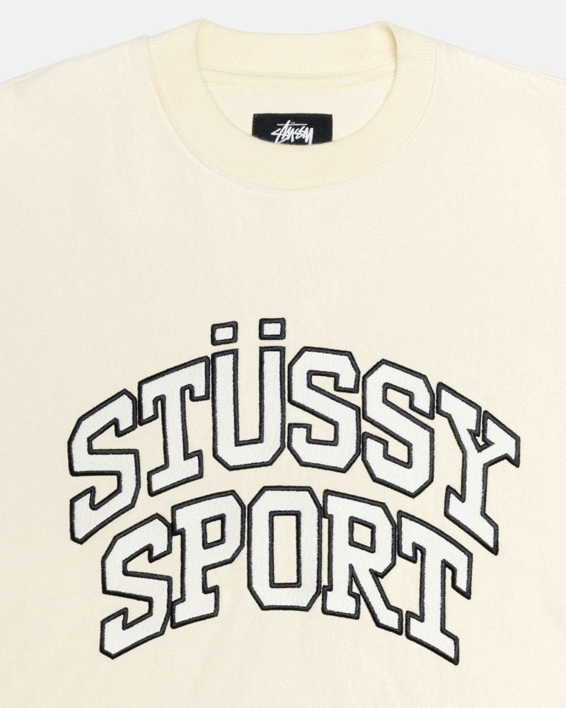 Sweatshirt Stussy Stüssy Sport Relaxed Oversized Crew Blanche | JPC-21167009