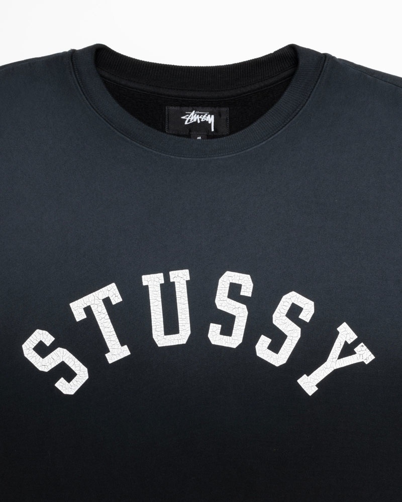 Sweatshirt Stussy Sun Faded Oversized Crew Noir | QNW-40521091