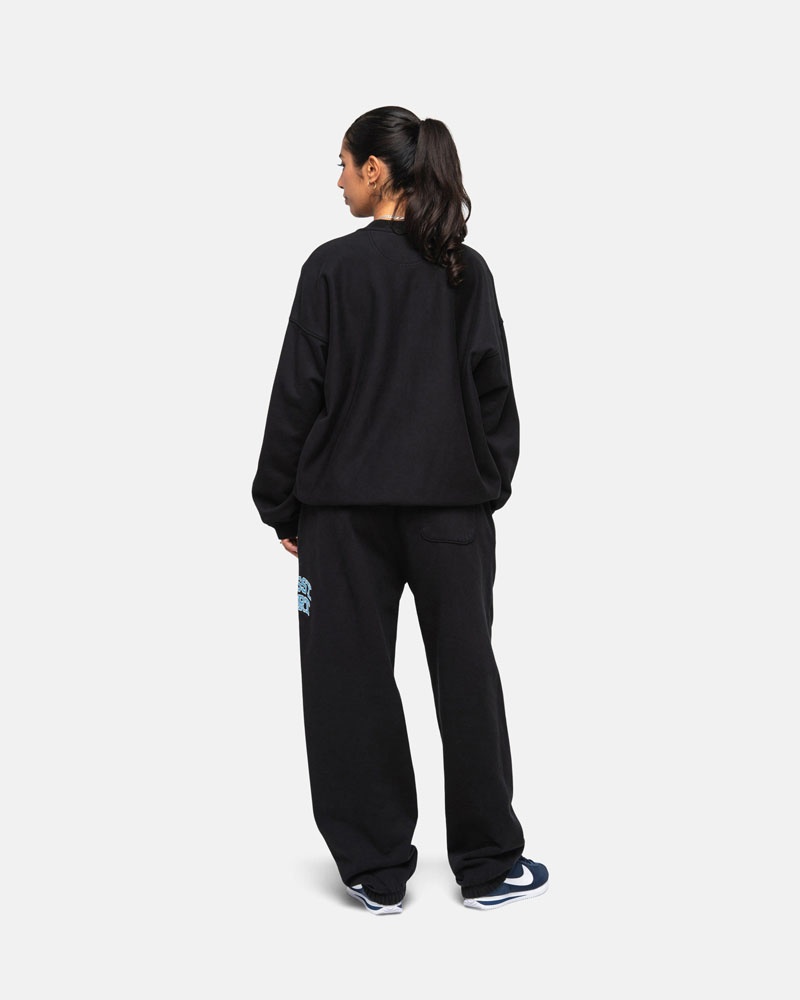 Sweatshirt Stussy Stüssy Sport Relaxed Oversized Crew Noir | HQO-05013605