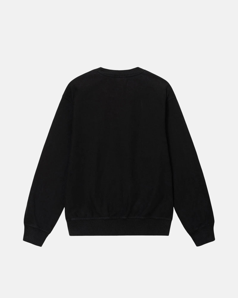 Sweatshirt Stussy Glamour Pigment Dyed Crew Noir | CRZ-88787055