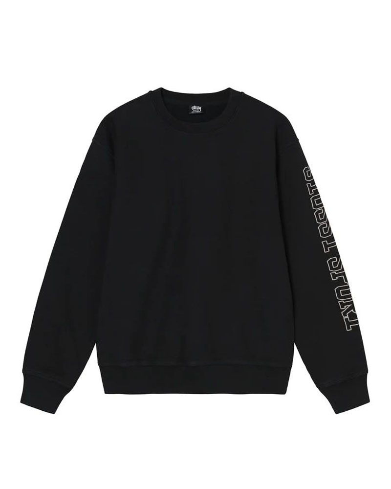 Sweatshirt Stussy Stüssy Sport Applique Crew Noir | BDD-02728556