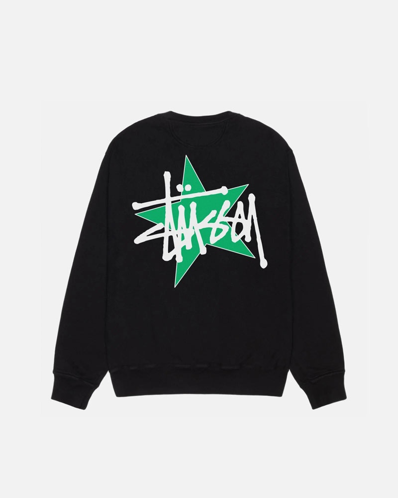 Sweatshirt Stussy Stüssy Star Crew Pigment Dyed Blanche | PCD-42009415