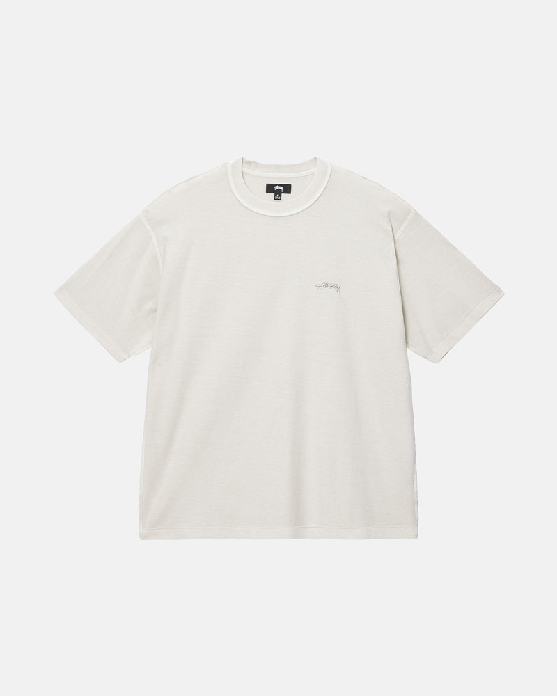 T Shirts Stussy Lazy Beige | BNZ-42561266