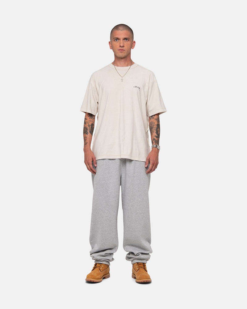 T Shirts Stussy Lazy Beige | BNZ-42561266