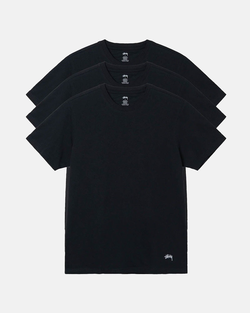 T Shirts Stussy Undershirts Noir | AZZ-71255636