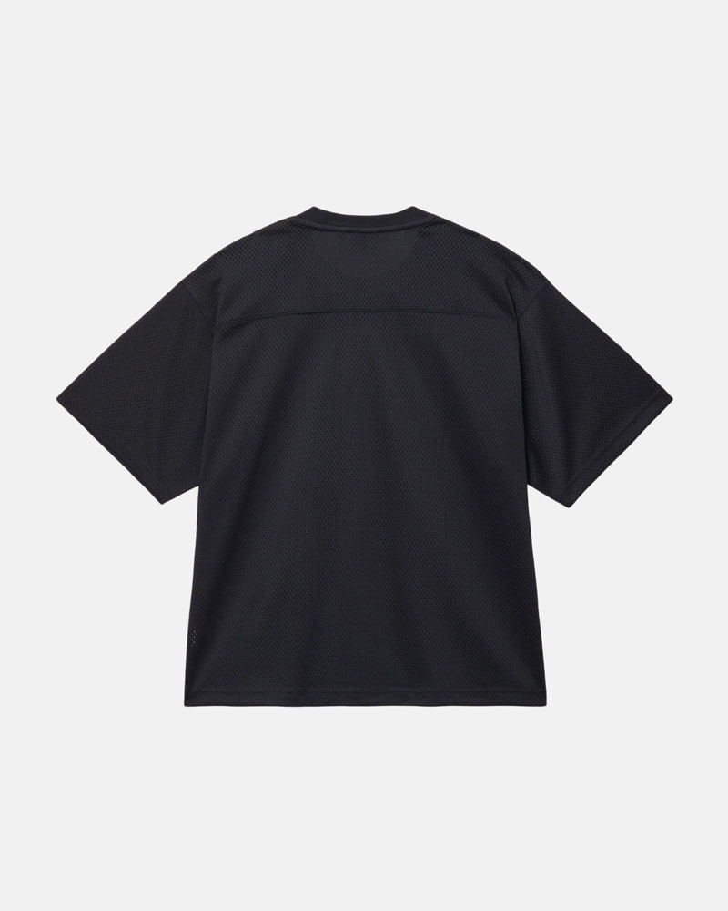 T Shirts Stussy Sport Mesh Football Jersey Noir | QTO-20648640