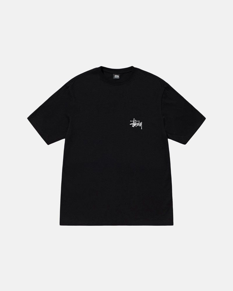 T Shirts Stussy Basic Stüssy Noir | DEL-85165834