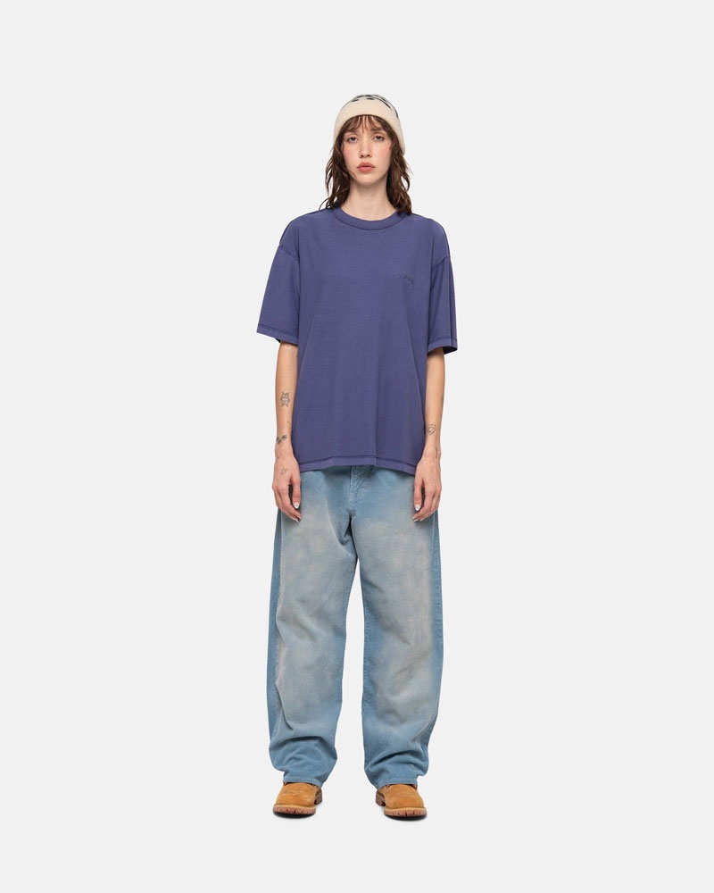 T Shirts Stussy Lazy Bleu Foncé | YLX-31931749