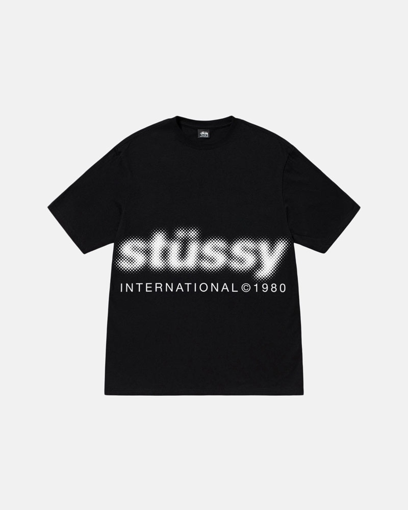 T Shirts Stussy Blur Noir | EOK-44194580