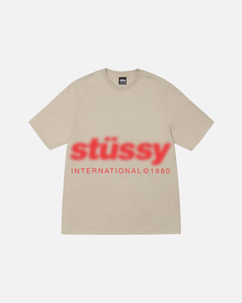 T Shirts Stussy Blur Kaki | XPE-73757329