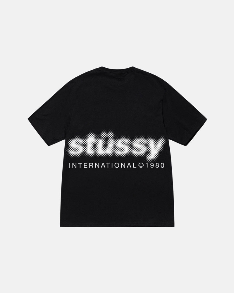 T Shirts Stussy Blur Noir | EOK-44194580