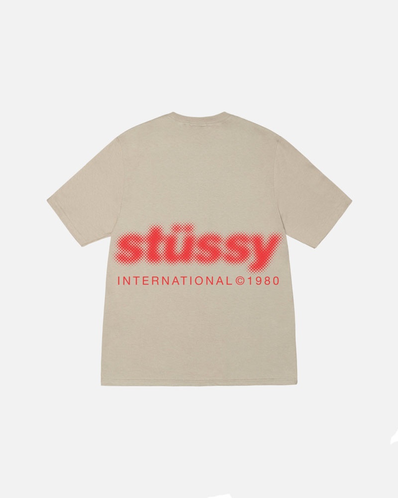 T Shirts Stussy Blur Kaki | XPE-73757329