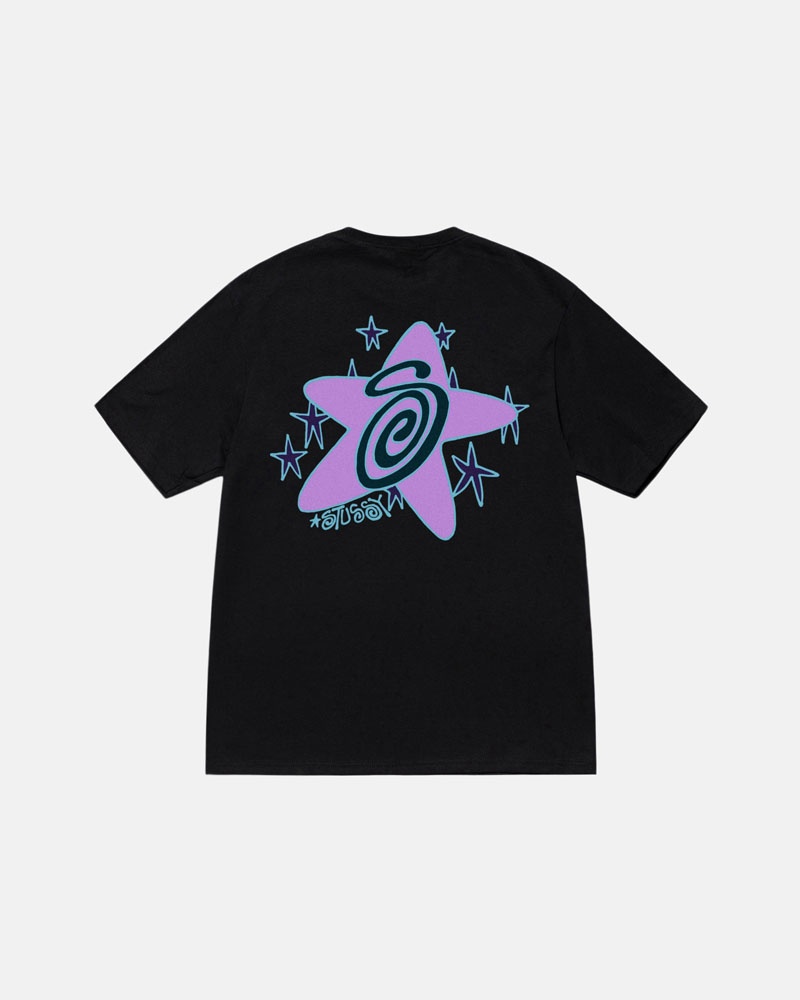 T Shirts Stussy Galaxy Noir | ZLH-55817000