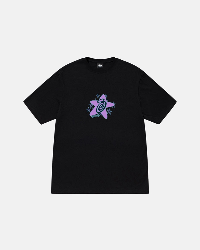 T Shirts Stussy Galaxy Noir | ZLH-55817000