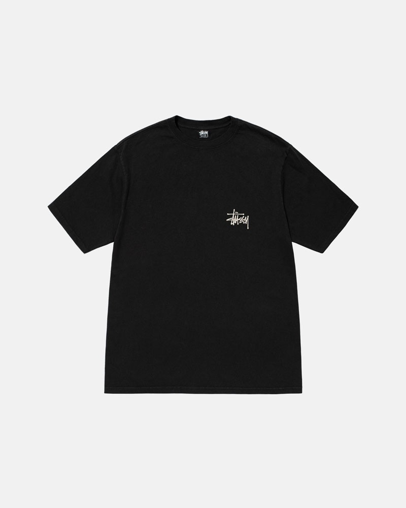 T Shirts Stussy Built Tough Pigment Dyed Noir | VJW-60831475