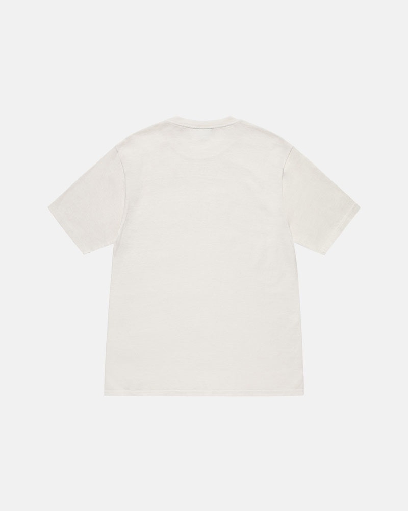 T Shirts Stussy Small Stock Pigment Dyed Beige | AUH-40741775