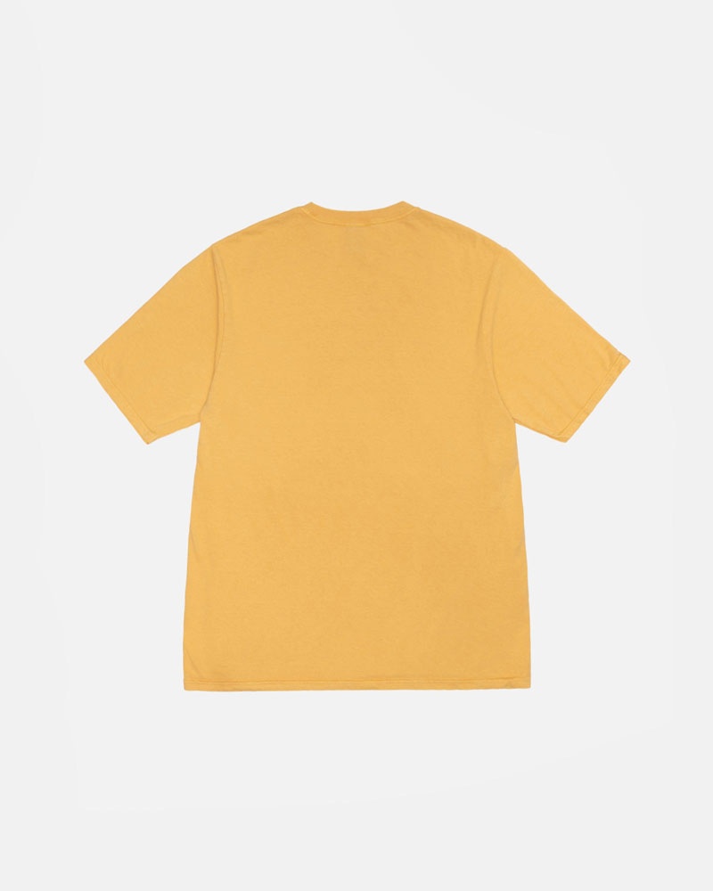 T Shirts Stussy Small Stock Pigment Dyed Orange | EJE-77577464