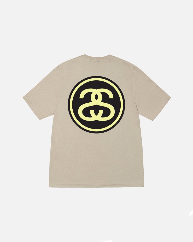 T Shirts Stussy SS-Link Kaki | DTH-06756585