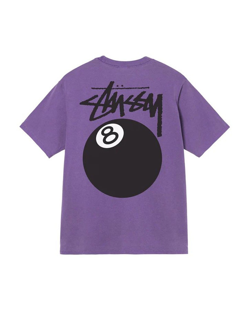 T Shirts Stussy 8 Ball Pigment Dyed Violette | IOI-35887569