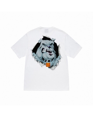 T Shirts Stussy Bulldog Ripper Blanche | CVY-52185085