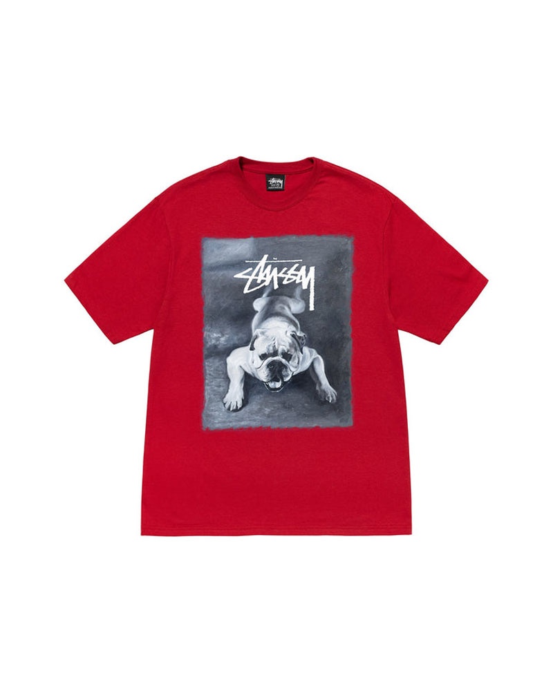 T Shirts Stussy Bulldog Rouge | HJO-80097903