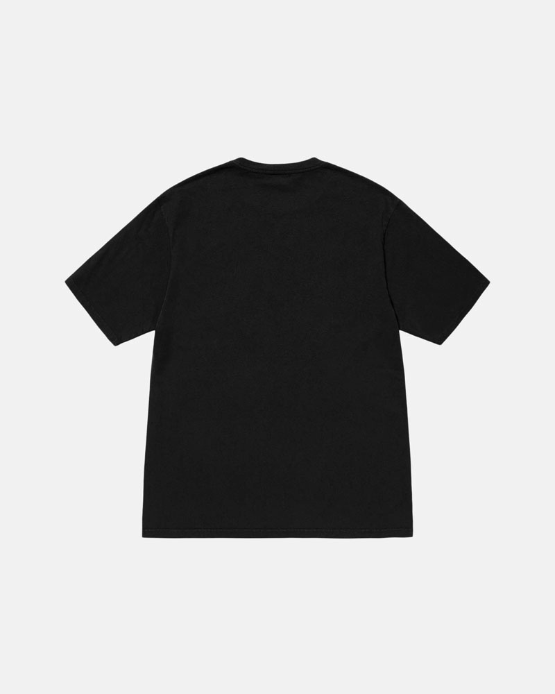 T Shirts Stussy Block Sport Pigment Dyed Noir | GPR-15967100